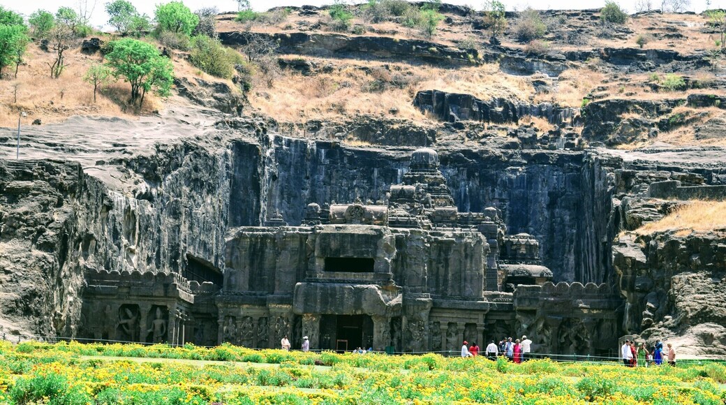 Kailash, the largest single rock cut temple built during the time of the Rashtrakutas.