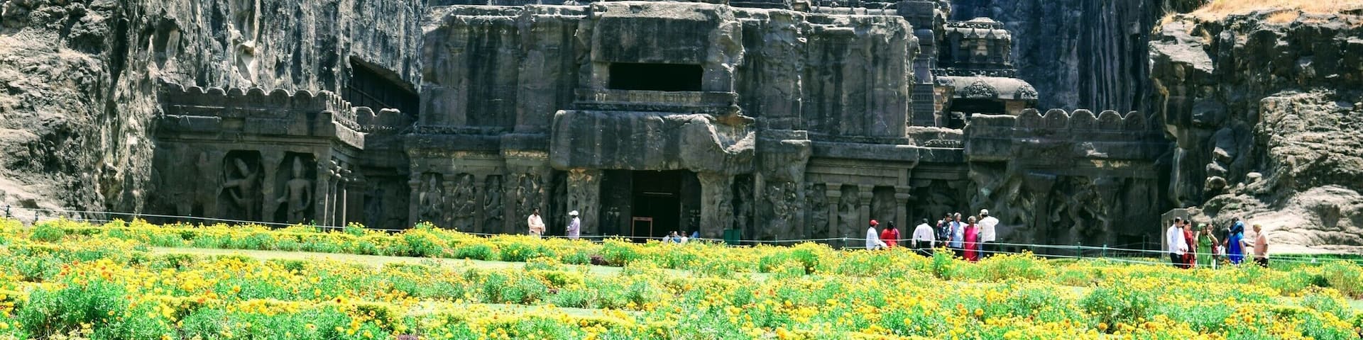 Kailash, the largest single rock cut temple built during the time of the Rashtrakutas.