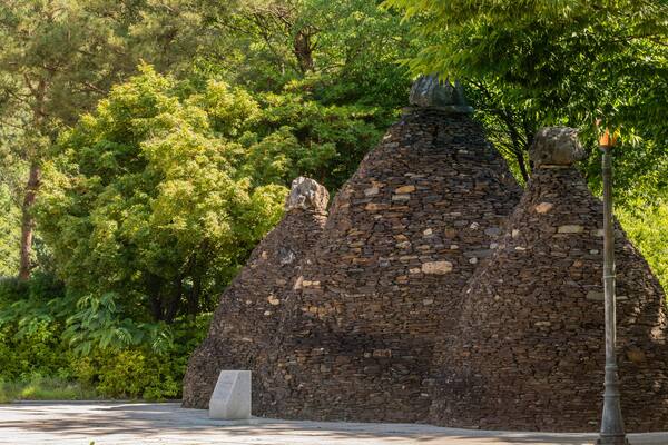 Three large time capsules