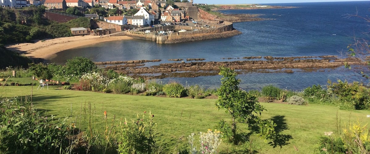 View of Crail harbour