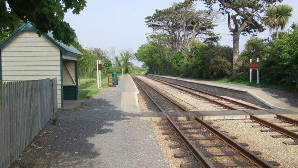 Colby railway station Part of the Victorian Steam Railway running between Douglas and Port Erin.