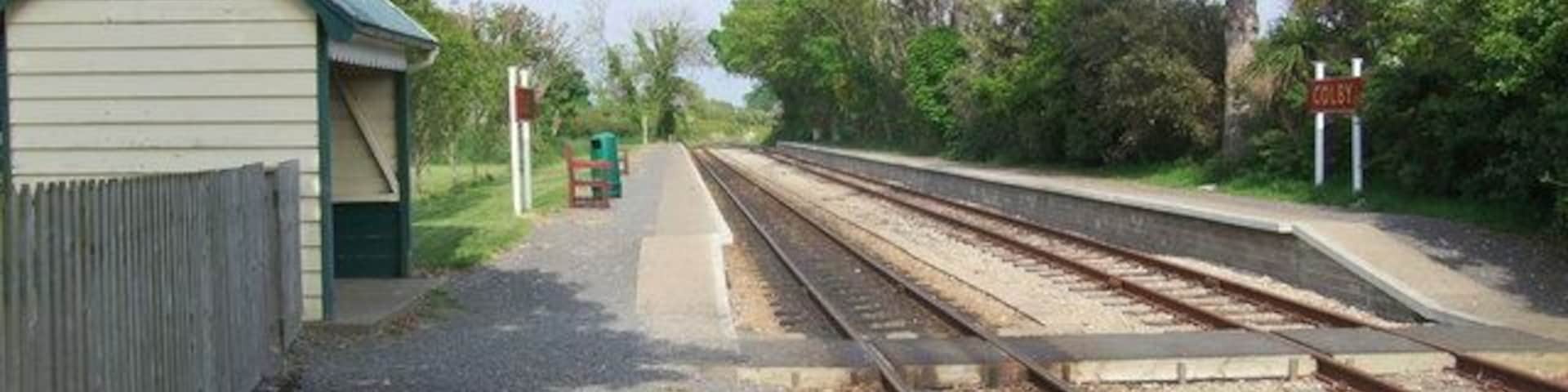Colby railway station Part of the Victorian Steam Railway running between Douglas and Port Erin.