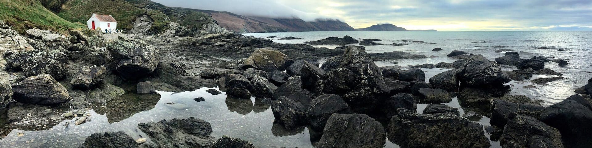 Looking South towards the Calf of Man from Niarbyl Bay, Isle of Man.