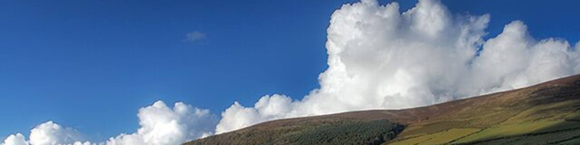 Fields above Crosby Greeba Mountain on the horizon.