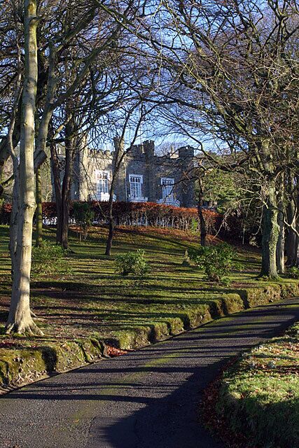 Greeba Castle. Not really a castle, but one of a pair of castellated houses built in 1849 and designed by John Robinson of Douglas. From 1896 to 1931, the residence of famous Manxman Thomas Henry Hall Caine (1853-1931).