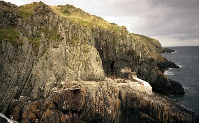 Old sea lion enclosure at Groudle Glen This shows the remains of the accommodation provided for sea lions which were once kept on exhibition at Groudle. Polar bears were also kept.