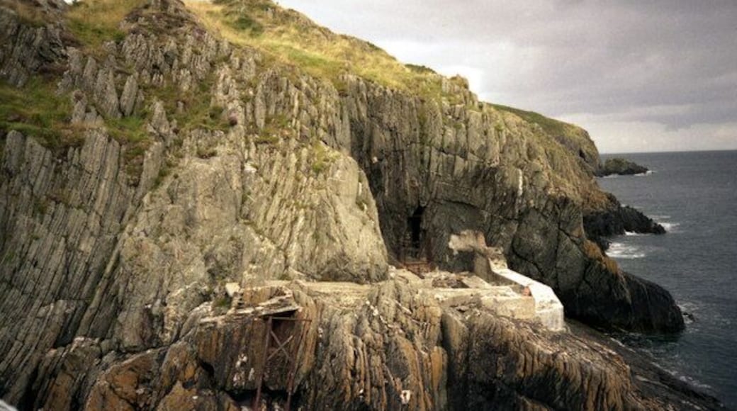 Old sea lion enclosure at Groudle Glen This shows the remains of the accommodation provided for sea lions which were once kept on exhibition at Groudle. Polar bears were also kept.