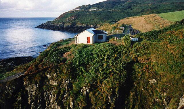 The end of the line at Sea Lion Cove From the old sea lion enclosure looking across the cliff to Sea Lion Cove station.