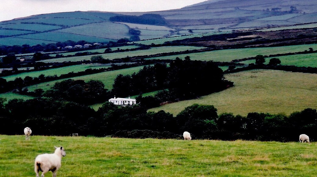 East Baldwin - Grazing land and The Creg View is to the southwest from St Luke's Church graveyard towards The Creg.