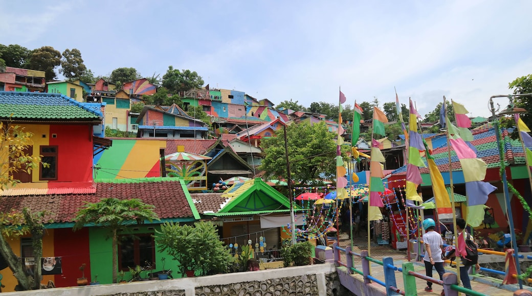 The colourful or 'rainbow' village (Kampung Pelangi) in Semarang, Central Java, Indonesia