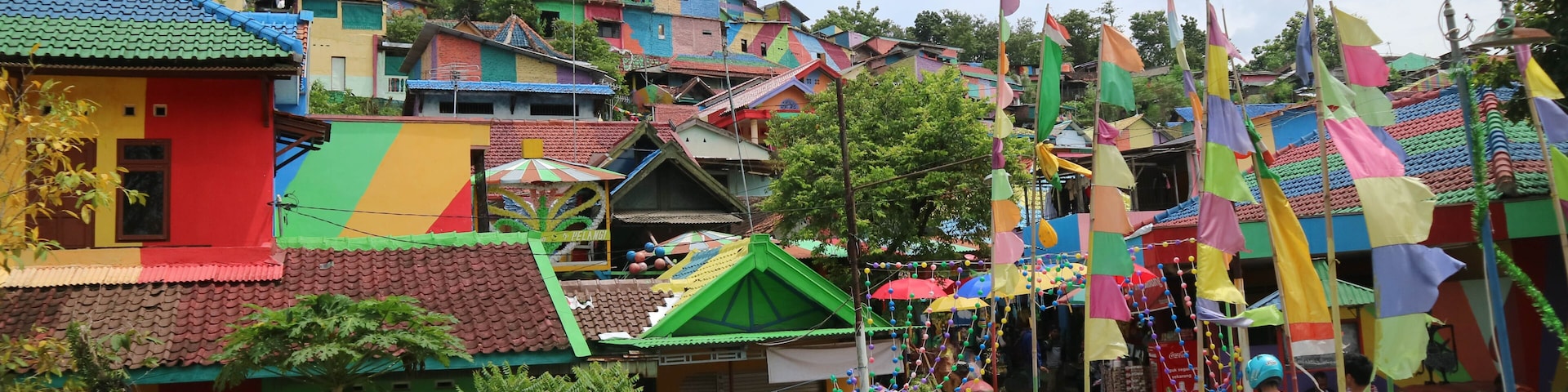 The colourful or 'rainbow' village (Kampung Pelangi) in Semarang, Central Java, Indonesia