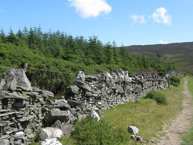 Dry Stone Wall Dry stone wall up in the hills, near Earyglass.