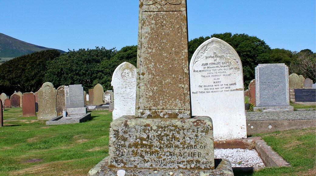The gravestone of the Manx poet, Kathleen Faragher, and her family