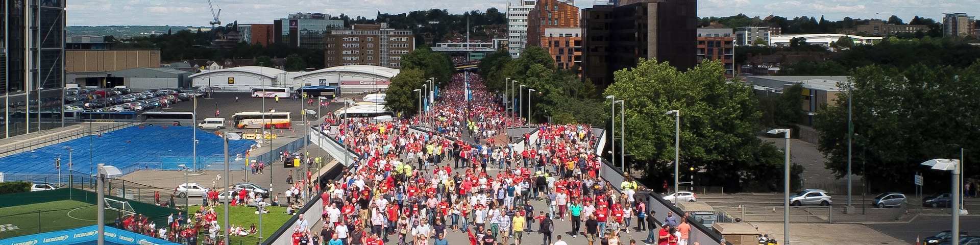 Olympic Way from Wembley Stadium before FA Community Shield 2013