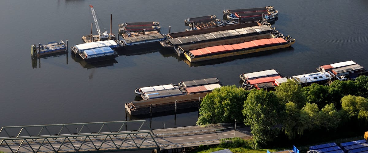 Travehafen in Hamburg-Steinwerder.