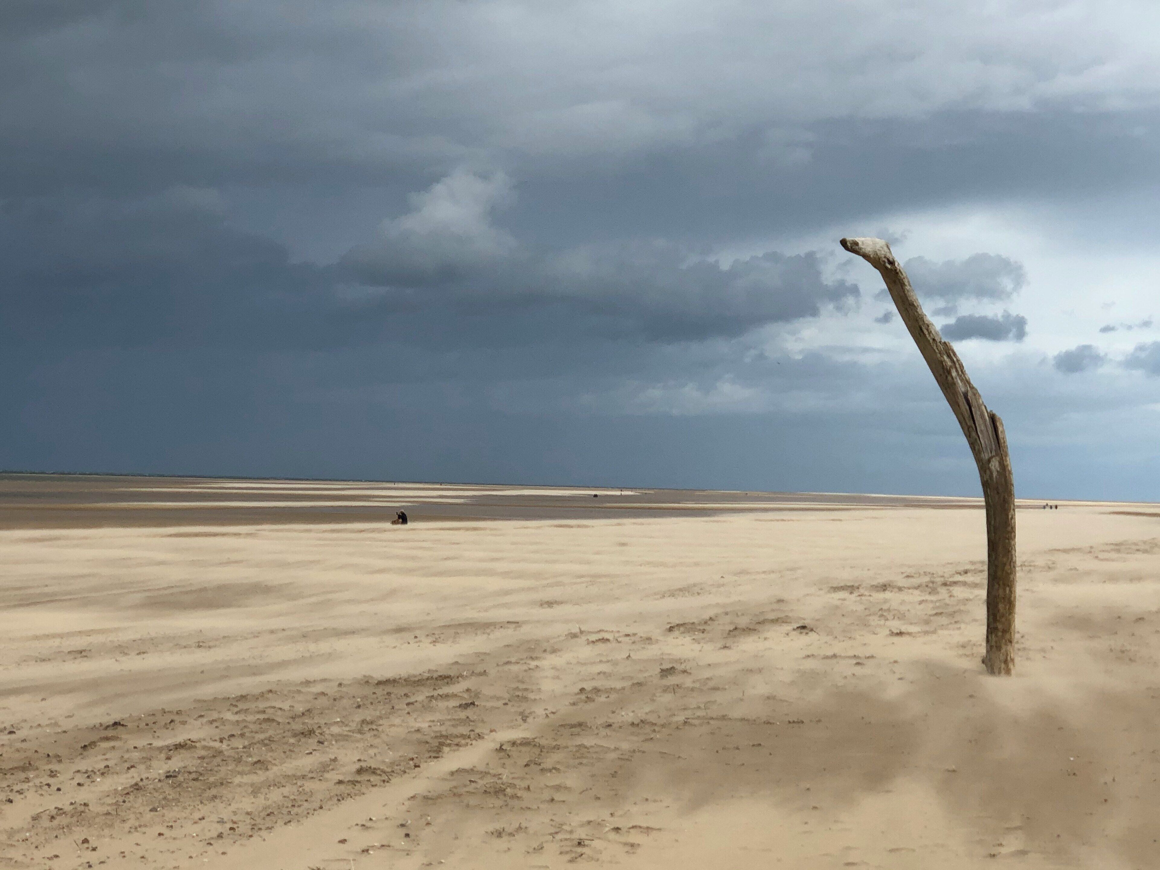 A sandstorm as the rain was coming in