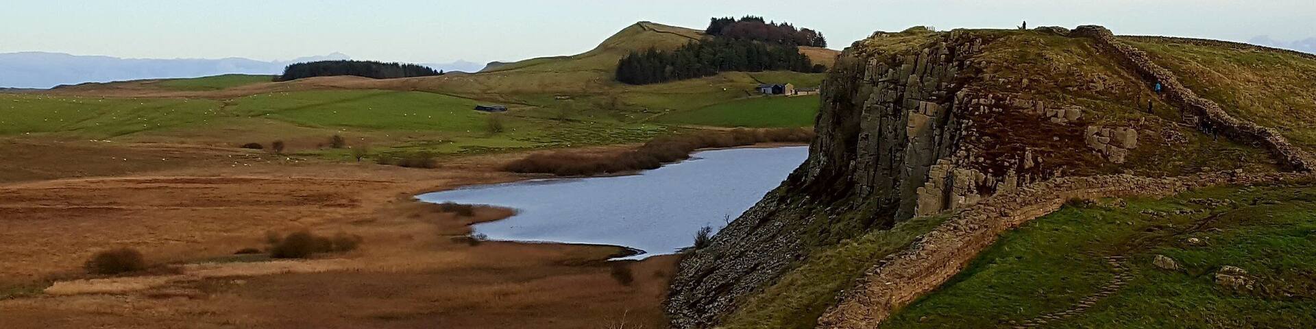 An early winter's afternoon walk along Hadrian's Wall near Whin Rigg.