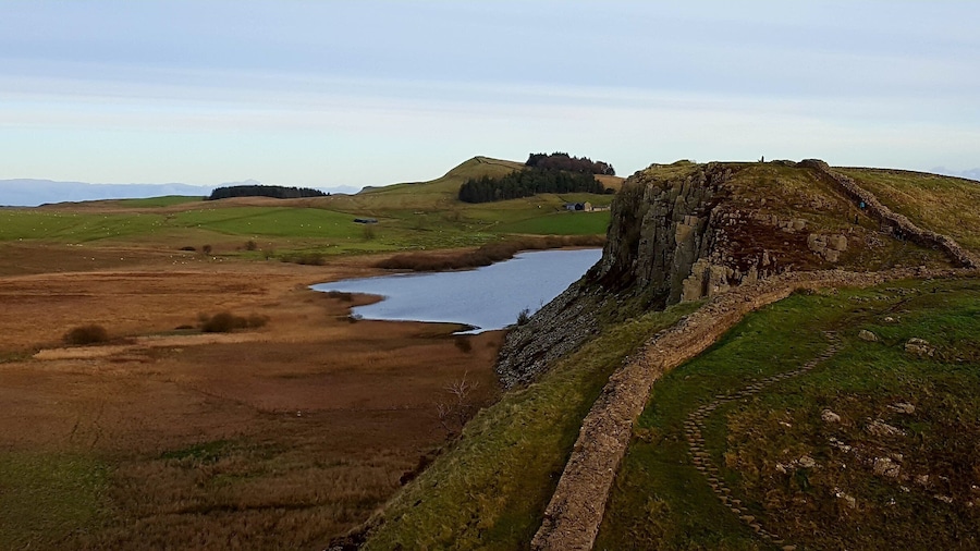 An early winter's afternoon walk along Hadrian's Wall near Whin Rigg.