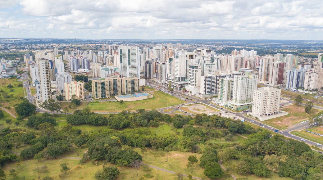 Aerial view of Clean Water city (Águas Claras) in Brasilia, Brazil.