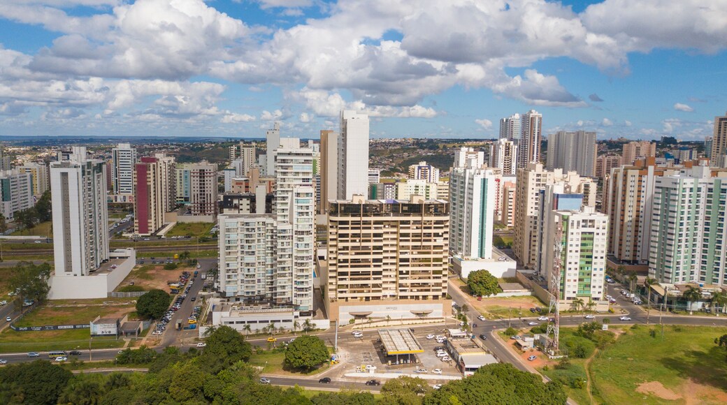 Aerial view of Clean Water city (Águas Claras) in Brasilia, Brazil.