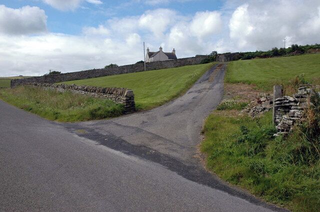 Approach road to Breck House, Rendall Access is from the Gorseness Road