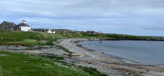 Beach at Mail Cunningsburgh, view east.