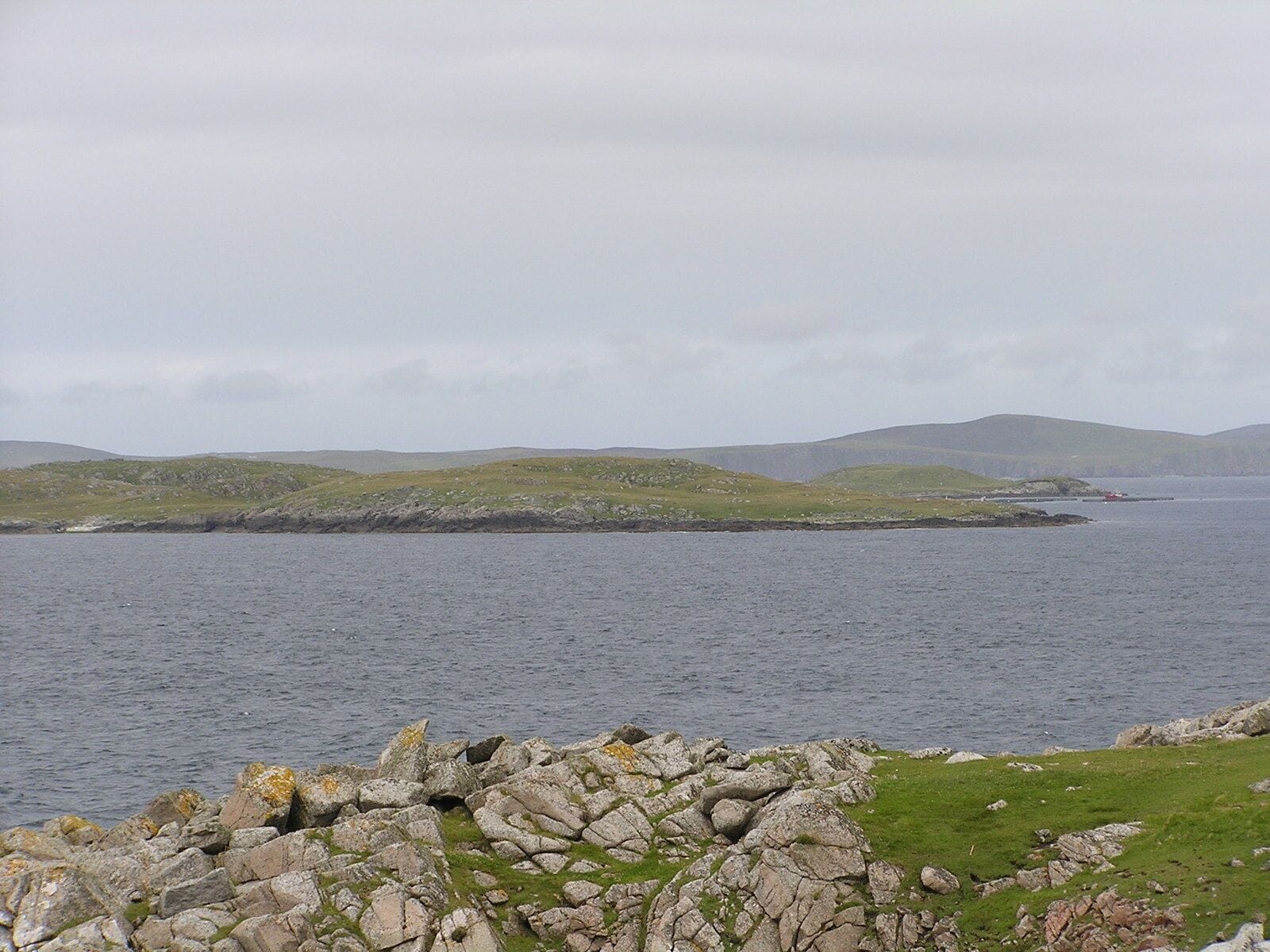 North end of Oxna As seen from Fugla Ness on Burra.