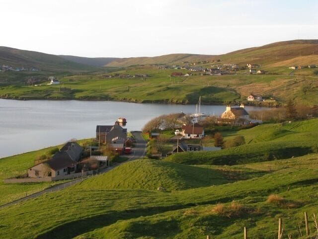 View of and over Voe