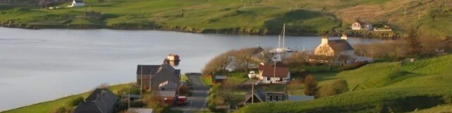 View of and over Voe