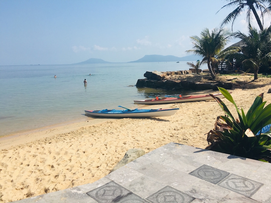 The beach at the resort