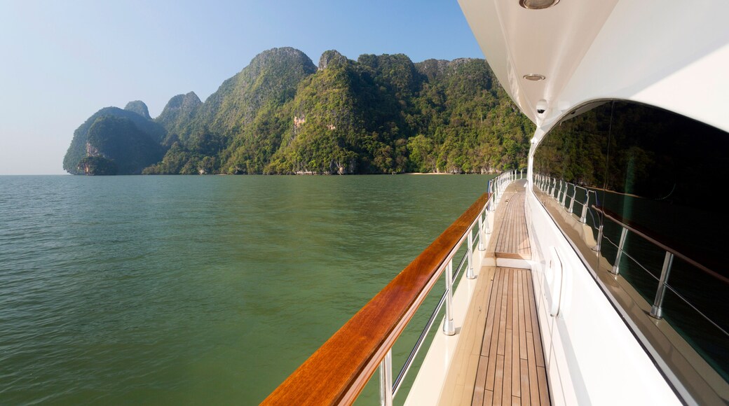 Luxury Yacht Exterior Deck Seascape Phang Nga Bay Thailand