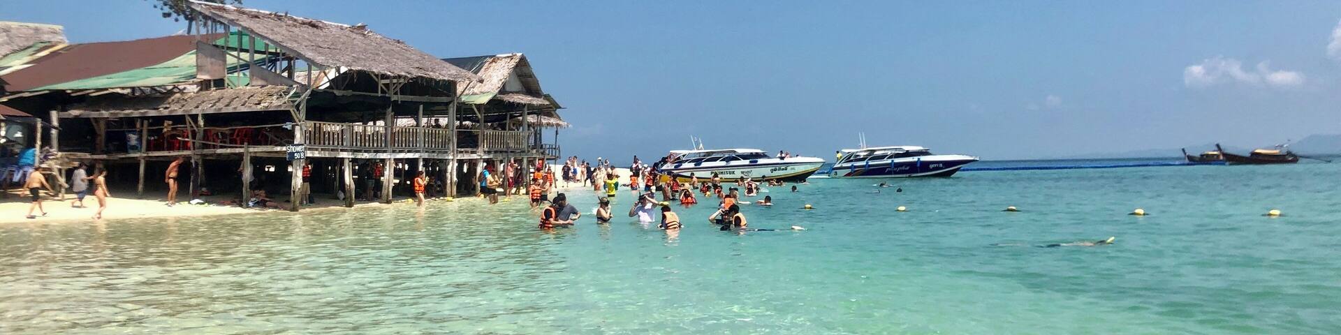 Green sea at. Khai Nok Island