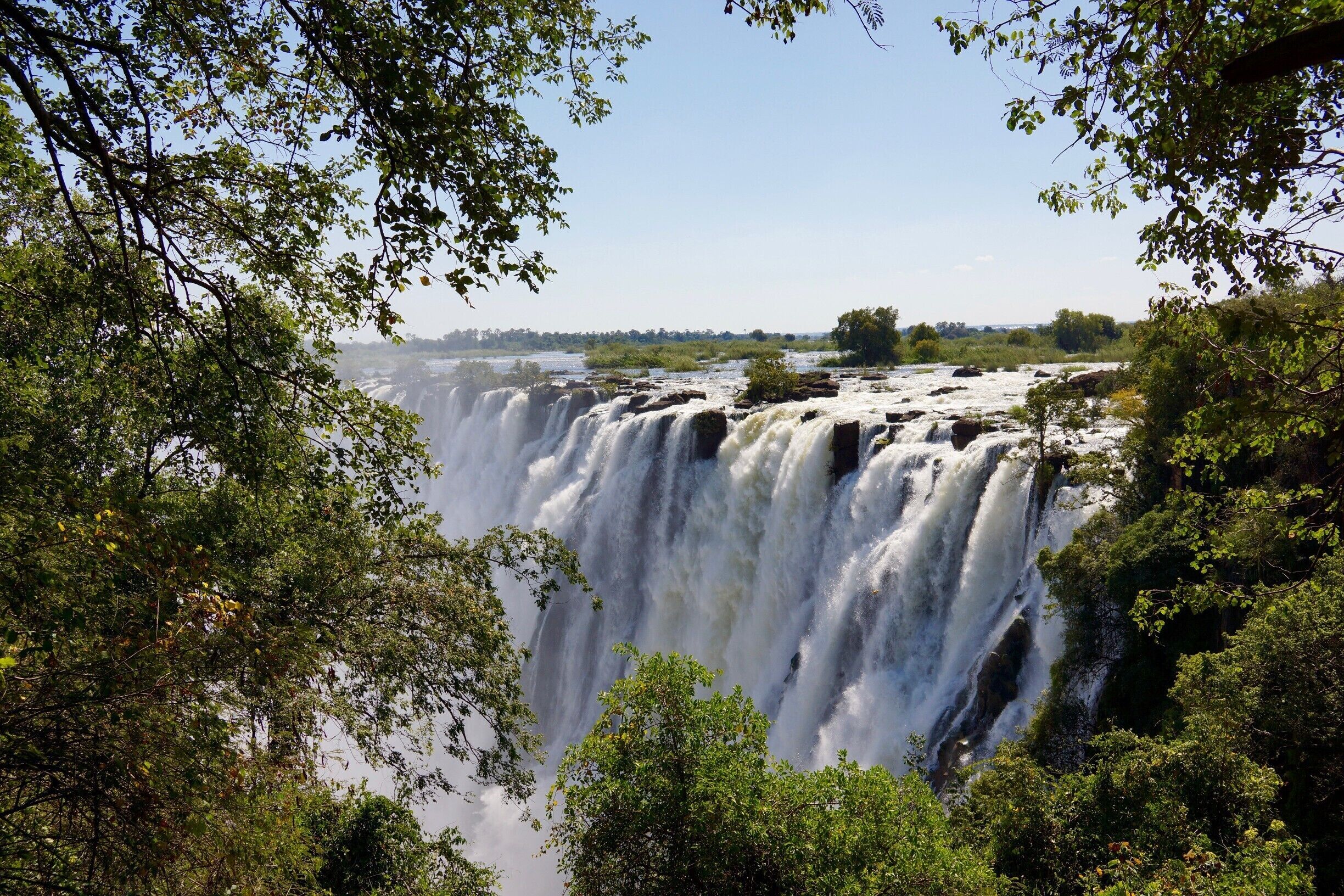 The stunning Victoria Falls, from the Zambia side.