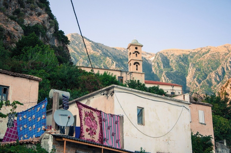 Borsh (Borë(snow)+ Shi(rain) is a maritime village, in the Albanian Riviera, in the former Lukovë municipality, Vlorë County, Albania.
