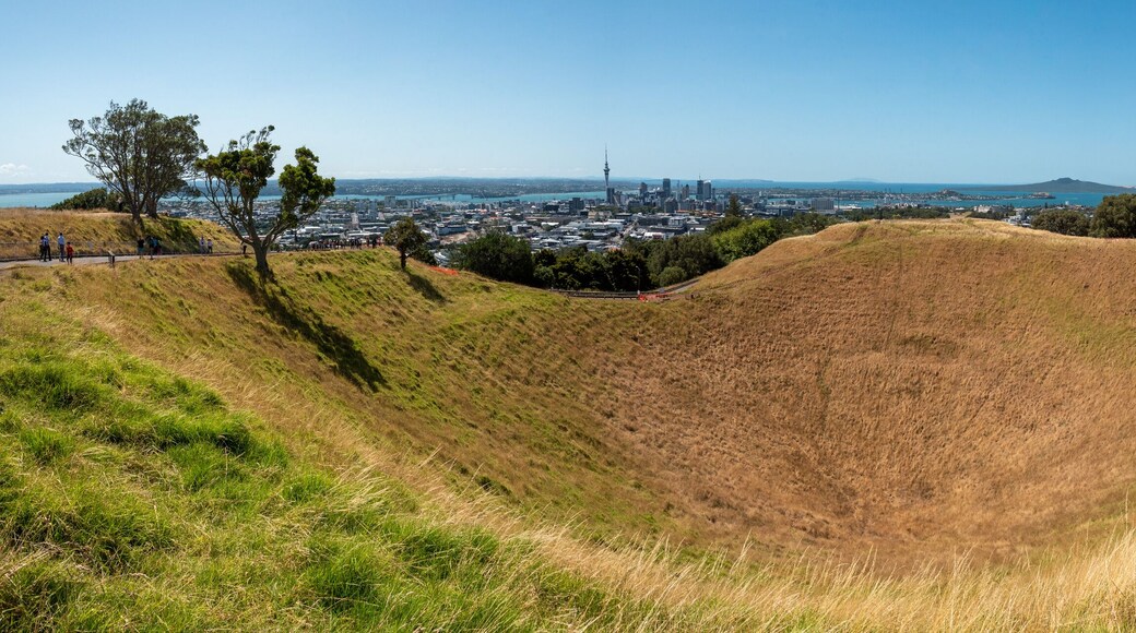 View on Auckland Central Business District from Mount Eden Volcanic Park