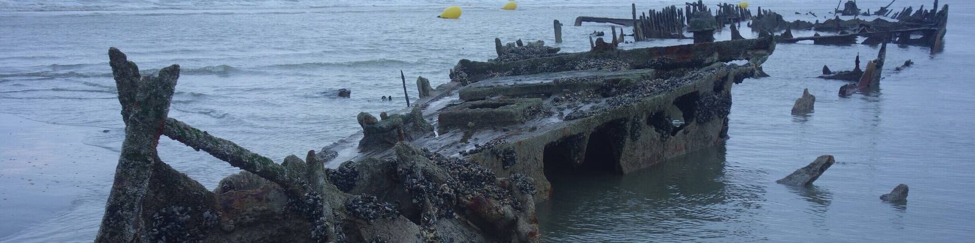 Remains of the British steamer “HMS Devonia” on the beach of Zuydcoote (near Dunkirk), a reminder of the WWII Dunkirk evacuation in 1940. The Devonia came under air attack and after an explosion caused serious leaks astern, the commanding officer was instructed to beach the vessel as far inshore as possible in the hope that she could be used as a jetty and boarding point by the troops.
The shipwrecks on the beach of Zuydcoote can only be seen at spring tides. This shot was taken during low tide on April 1st, 2018 #BeachTips! #BVSBlue #LocalSecrets #History