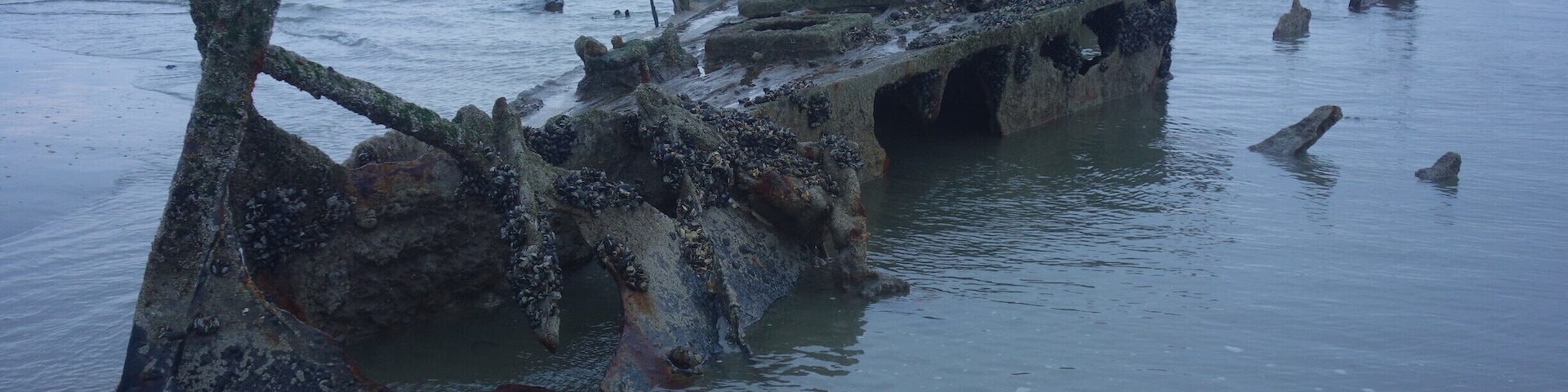 Remains of the British steamer “HMS Devonia” on the beach of Zuydcoote (near Dunkirk), a reminder of the WWII Dunkirk evacuation in 1940. The Devonia came under air attack and after an explosion caused serious leaks astern, the commanding officer was instructed to beach the vessel as far inshore as possible in the hope that she could be used as a jetty and boarding point by the troops.
The shipwrecks on the beach of Zuydcoote can only be seen at spring tides. This shot was taken during low tide on April 1st, 2018 #BeachTips! #BVSBlue #LocalSecrets #History