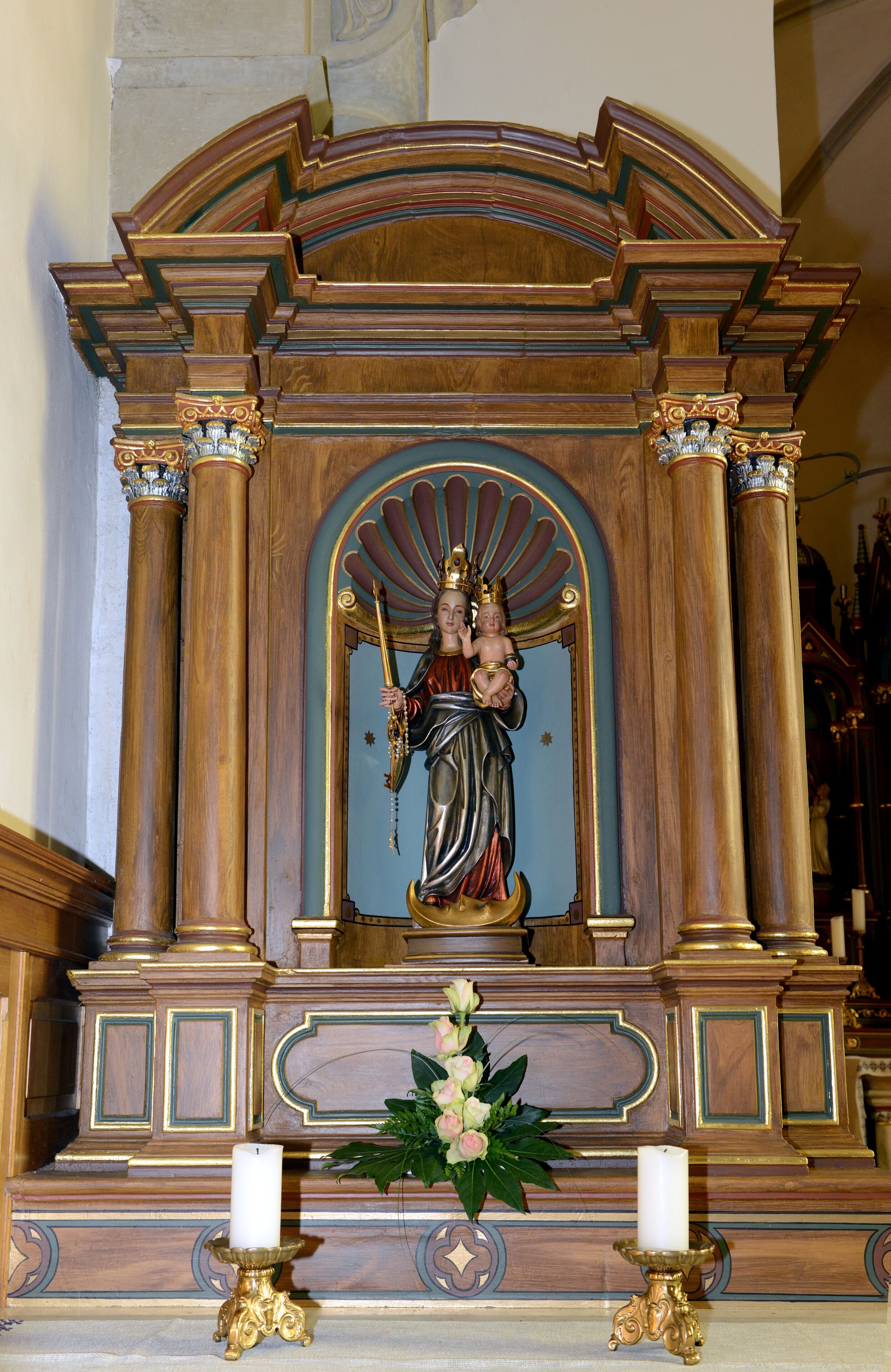 De Muttergottesaltor an der Kierch zu Bur.