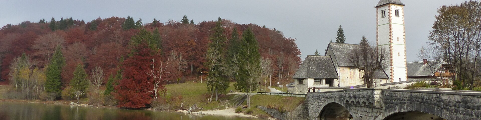 This is one on beautiful Slovenian lake. Bohinj Lake with Church of Sv. of John the Baptist