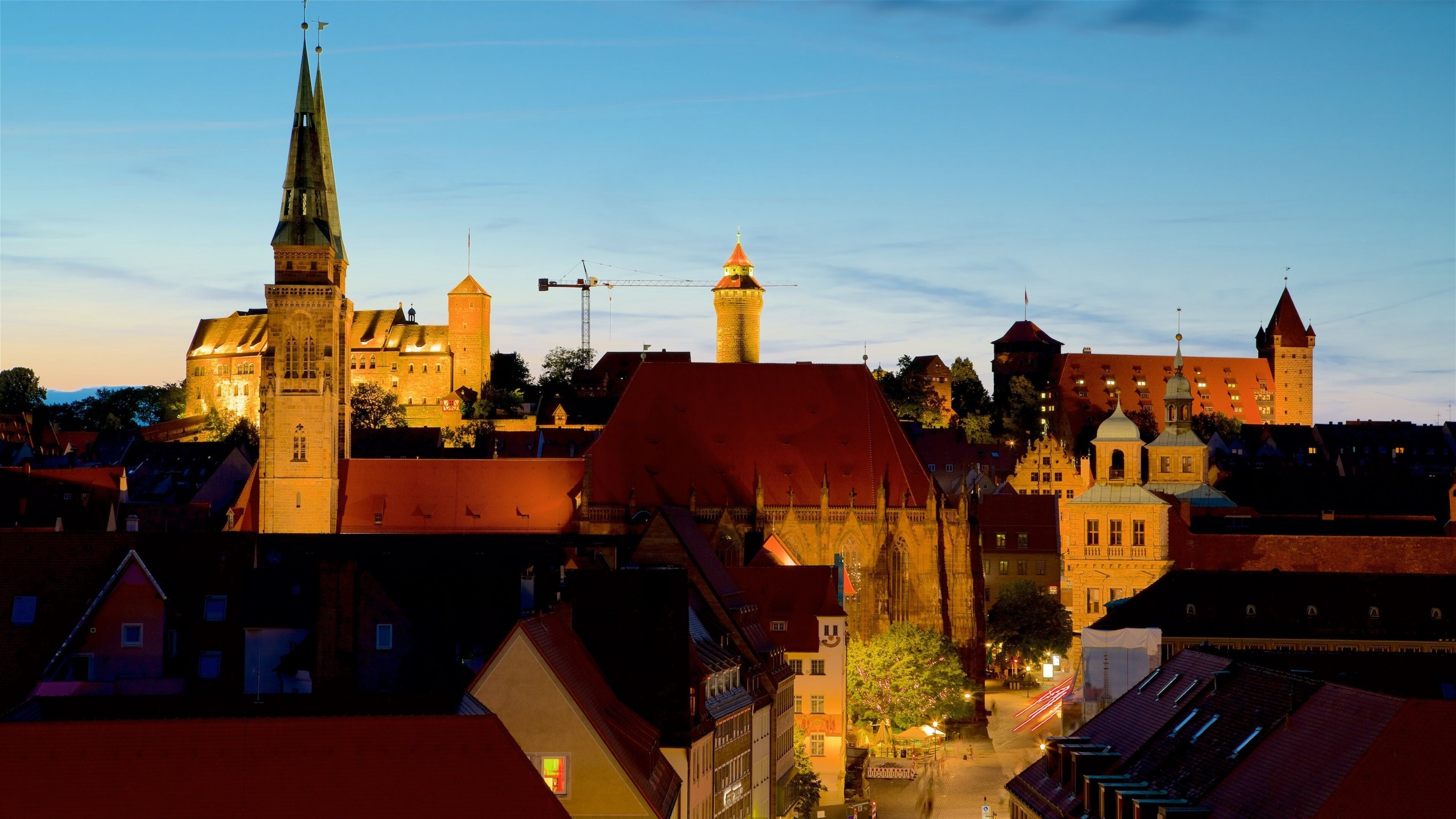 Middle Franconia featuring a sunset, a city and night scenes