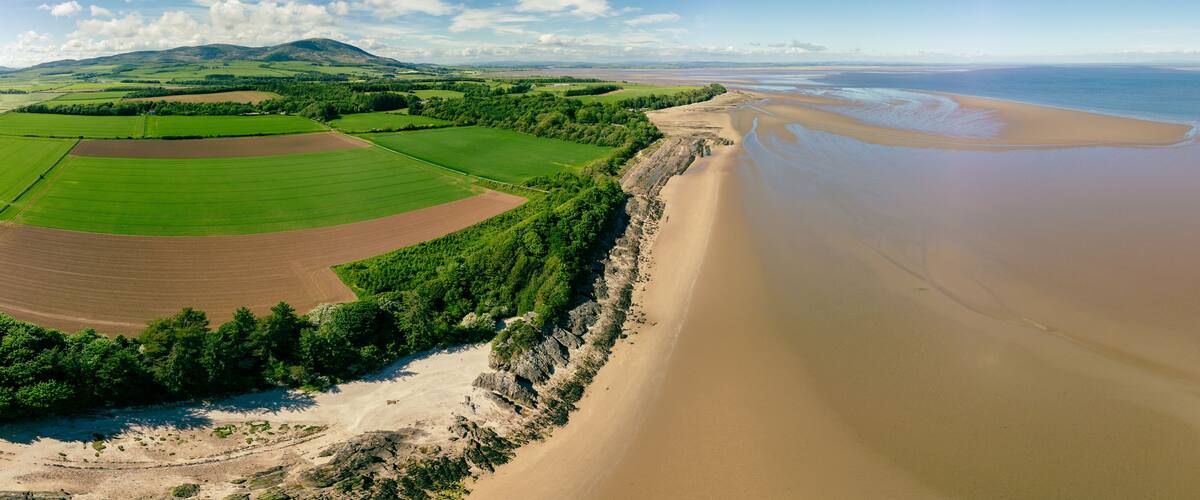 Powillimount beach coastline in Dumfries and Galloway, Scotland