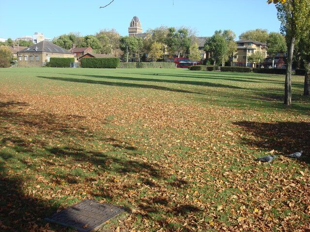 Kensington Memorial Park The red bus in the distance is on St. Marks Road