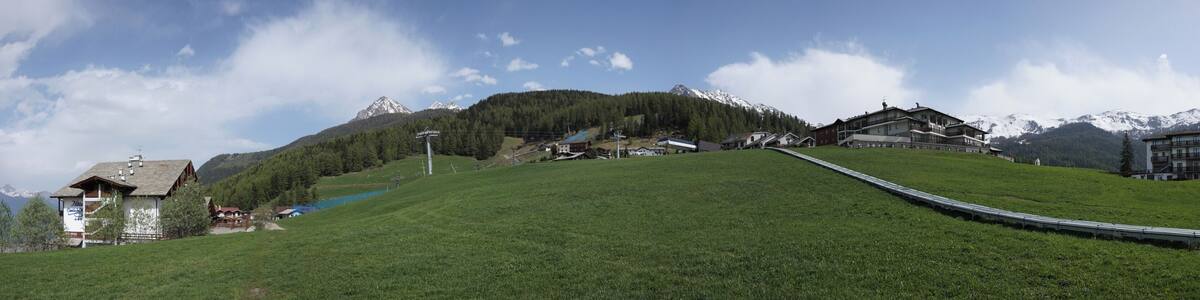 Panorama of Pila, Aosta Valley.