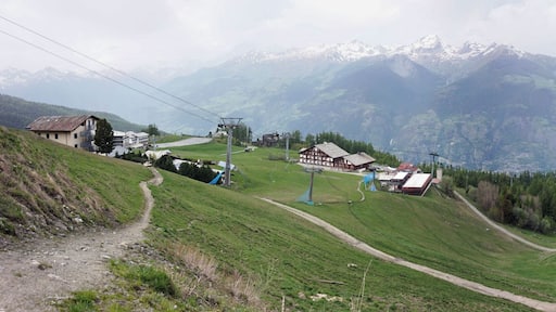 View on Mountain near Pila, Aosta Valley.