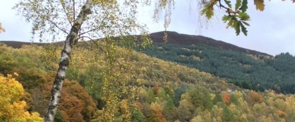 Killiecrankie pass. The bridge carries the Perth to Inverness railway line.