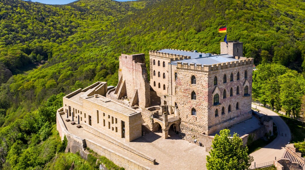Aerial view, Hambacher Schloss, Hambach, Neustadt an der Weinstrasse, Rhineland-Palatinate, Germany