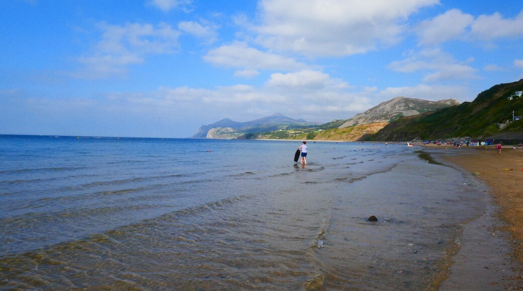 Beautiful bay with a large sandy beach and clear water - stunning #beach #nature#seaside #wales #coast