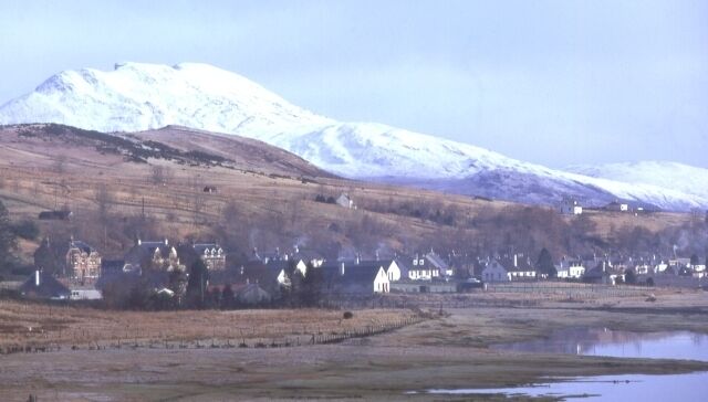Lochcarron. Above the village of Lochcarron is Fuar Tholl - the 'cold hole' - living up to its name!