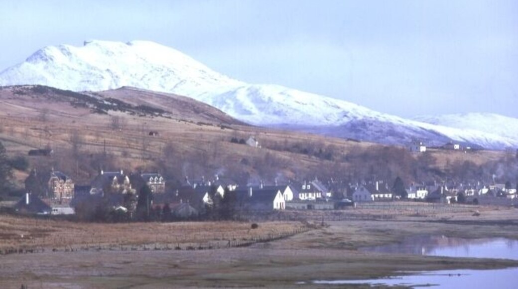 Lochcarron. Above the village of Lochcarron is Fuar Tholl - the 'cold hole' - living up to its name!