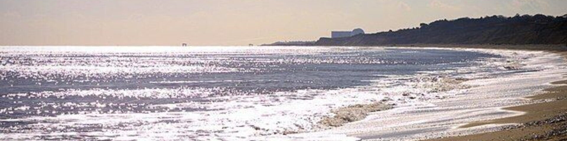 Dunwich Beach, Looking Towards Sizewell Nuclear Power Station.